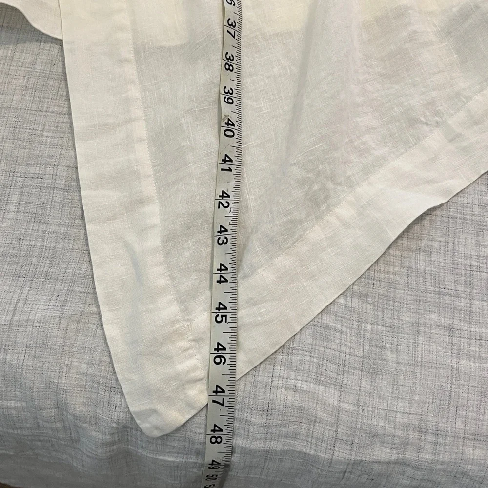 Bryn Walker white linen asymmetric wrap sleeveless tunic top - Picture 9 of 9